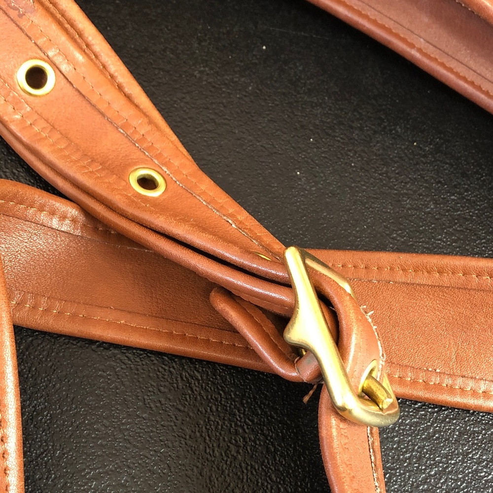 Coach Taft Vintage Bag British Tan USA 1996 #9980 Glovetanned Leather AMAZING - Picture 7 of 17